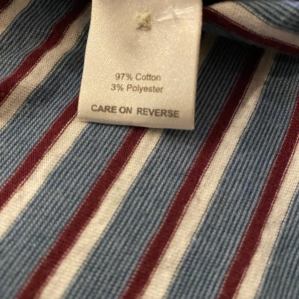BILLY REID XXL STRIPED POCKET POLO CABARET RED/AZURE BLUE MINT COND - Picture 6 of 6
